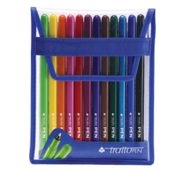 Set 12 colori Pennarello Tratto Pen