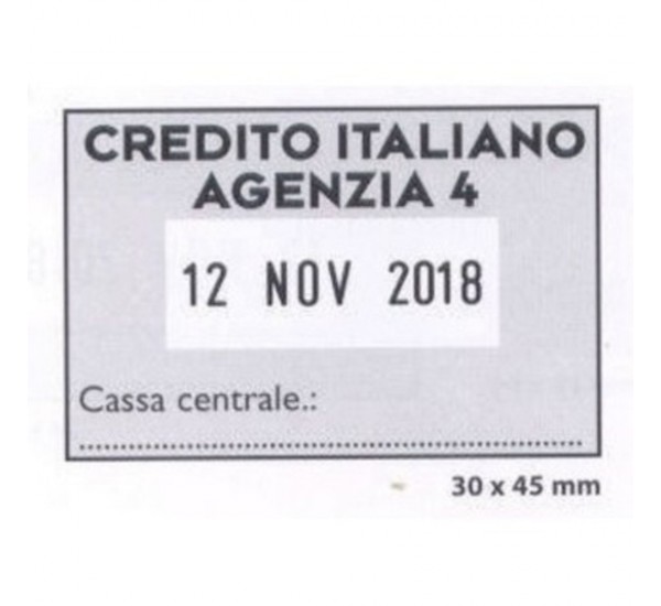 Gomma per Datario personalizzato - 30X45 mm